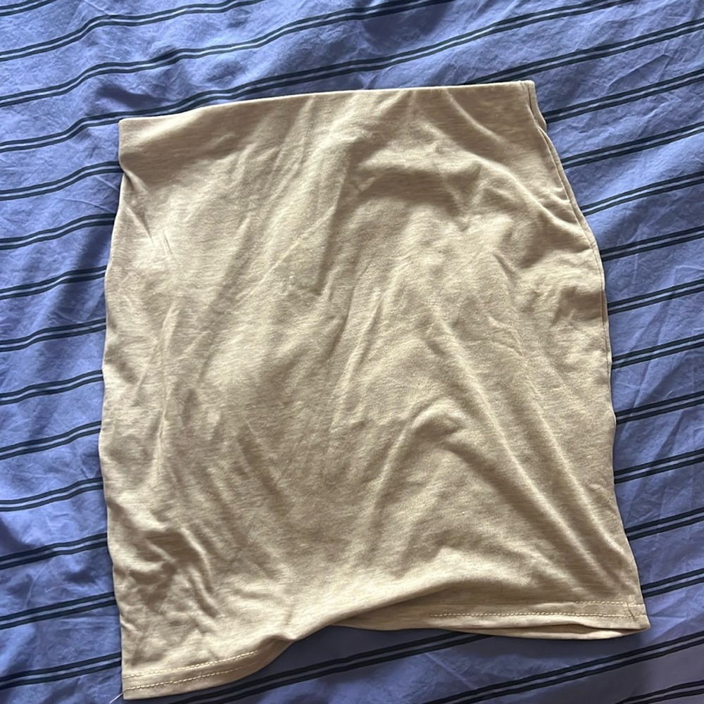 Oatmeal PLT mini skirt